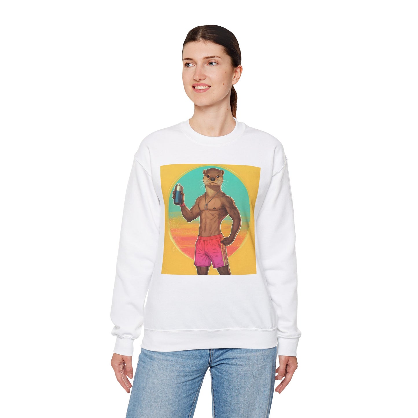 Otter James Fun Fitness Sweatshirt | Unisex Heavy Blend Crewneck