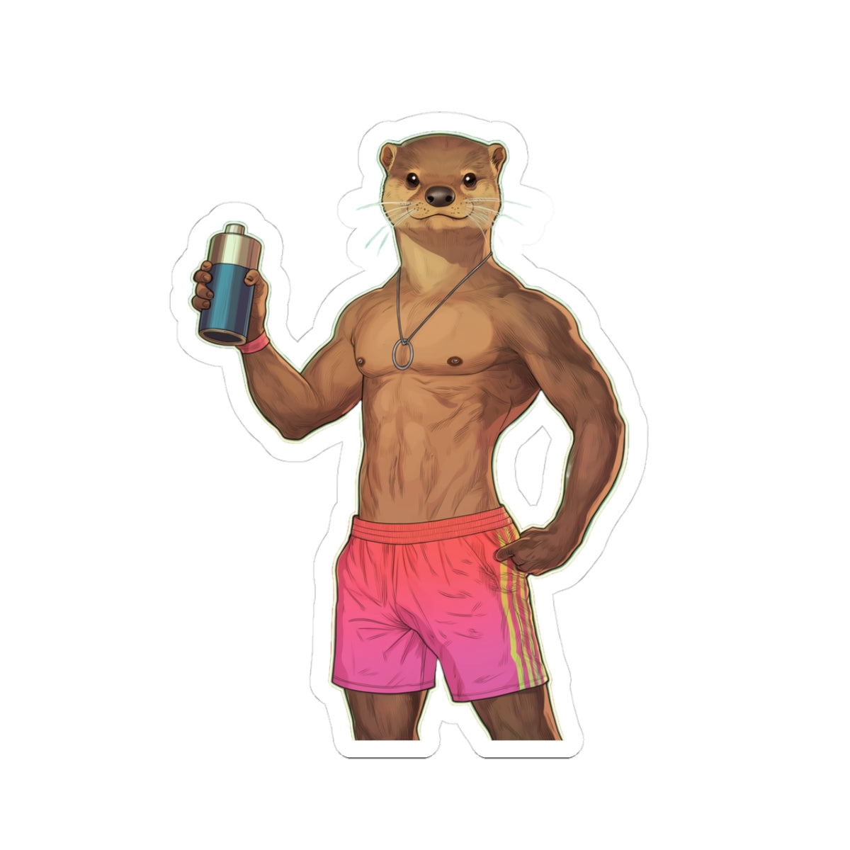 Otter James Cool Otter Summer Vibes Kiss-Cut Stickers | Perfect for Water Bottles, Laptops & Party Favors