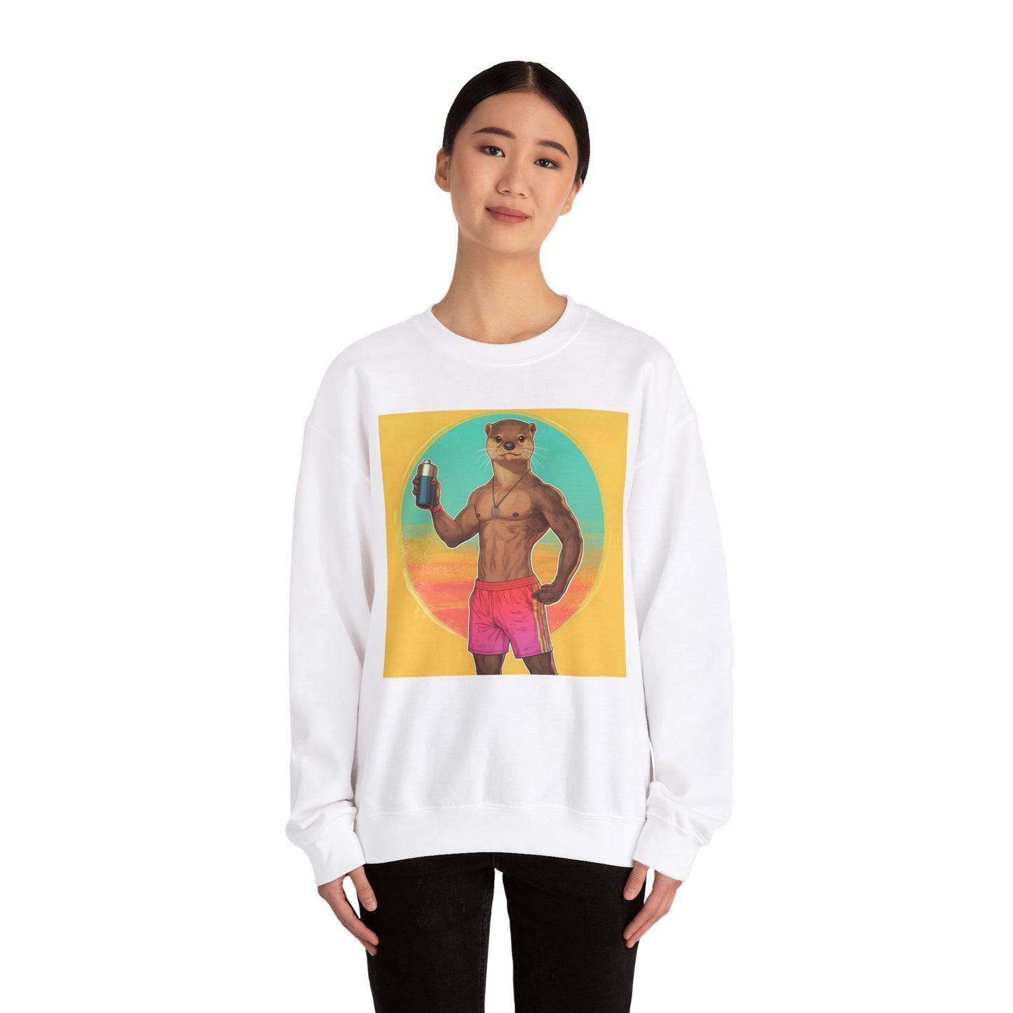 Otter James Fun Fitness Sweatshirt | Unisex Heavy Blend Crewneck